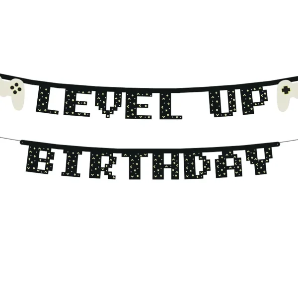 Μπάνερ''Level Up'' Gamers, για παιδικό party.