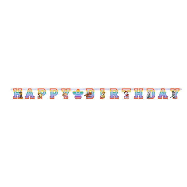 Μπάνερ ''Happy Birthday'' Paw Patrol για παιδικό party.