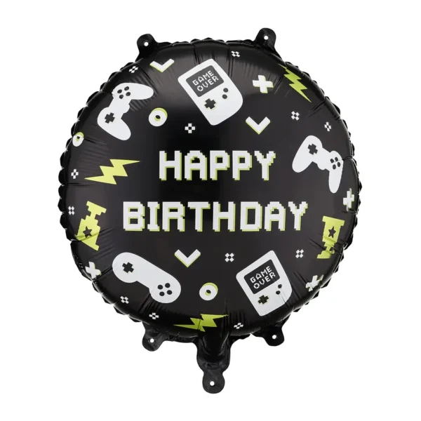 Μπαλόνι foil ''Happy Birthday'' Gamers, για παιδικό party.