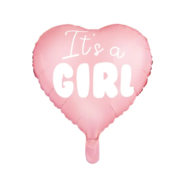Μπαλόνι 3D foil σε σχήμα καρδίας it's a girl, για party ενηλίκων.