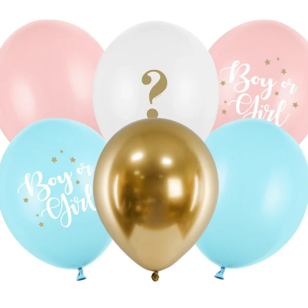 Μπαλόνια Latex σύνθεση gender reveal με εκτύπωση σε δυο πλευρές, για party ενηλίκων.